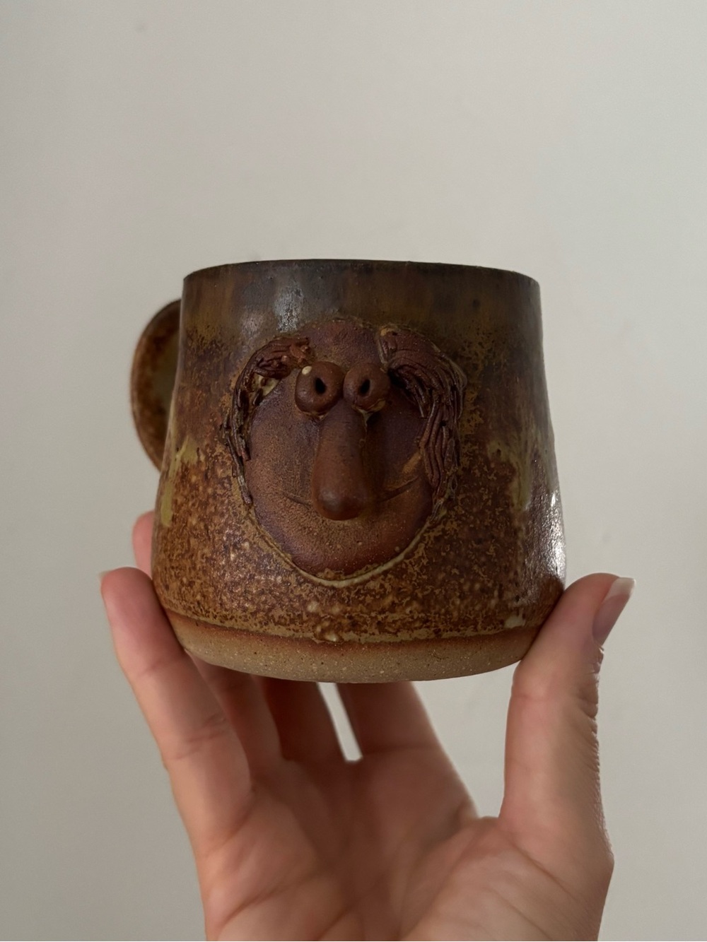 Vintage 1970’s Vladimir Kravjansky Signed Sandstone Ceramic Mug
